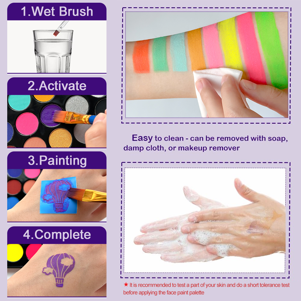 22 Color Face Body Painting Ki - Cosplay Prop Paint reseña y precio