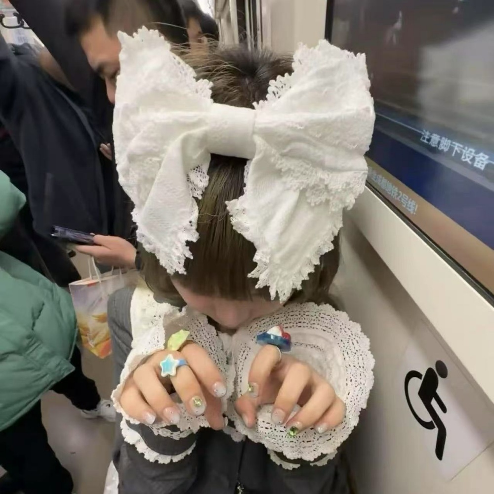 Y2K Lolita Lovely Lace Headban - Cosplay Prop Bow reseña y precio
