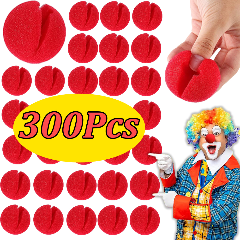 300Pcs -1 Red Funny Clown Nose - Cosplay Prop Foam reseña y precio