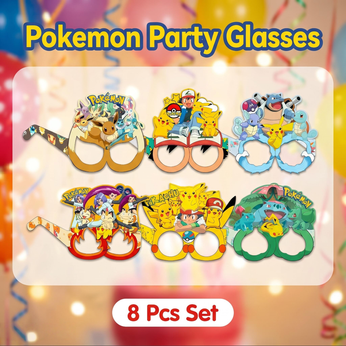 Pokémon-themed paper glasses.  - Cosplay Prop Making reseña y precio