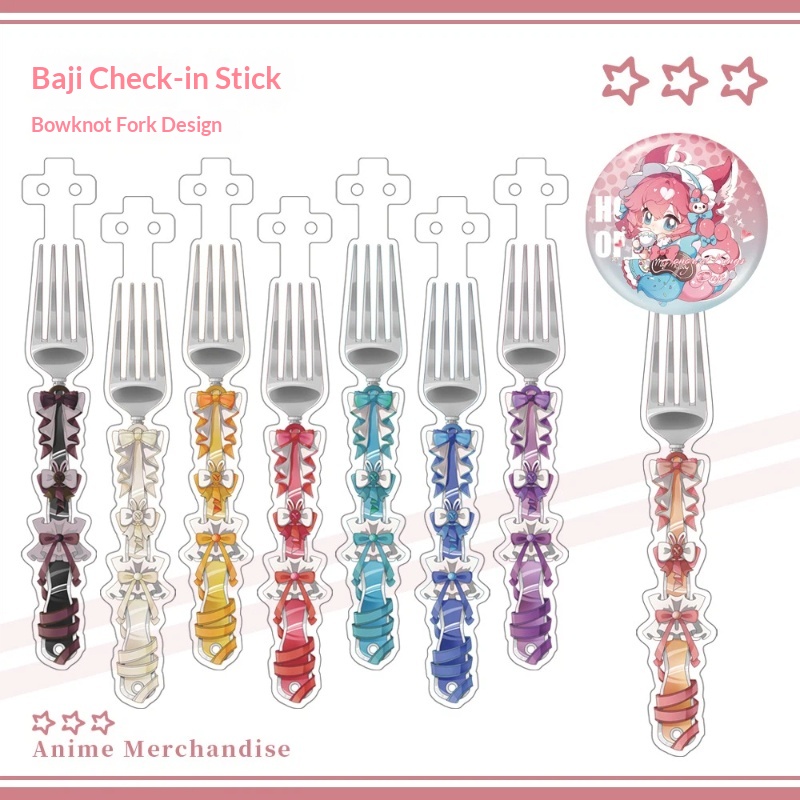 Anime Acrylic Bowknot Fork Sha - Acrylic Cosplay Prop reseña y precio