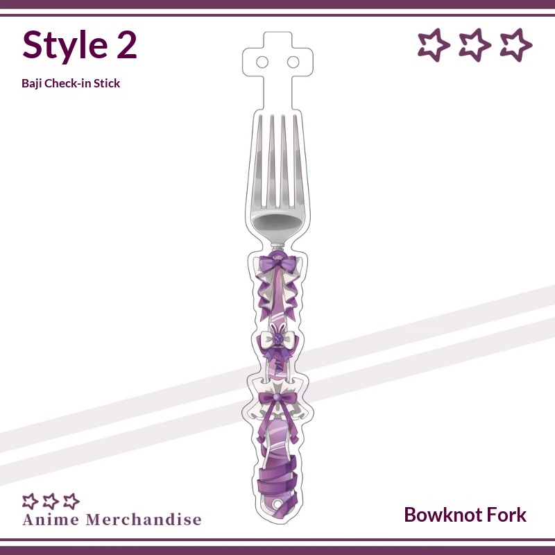 Anime Acrylic Bowknot Fork Sha - Acrylic Cosplay Prop reseña y precio