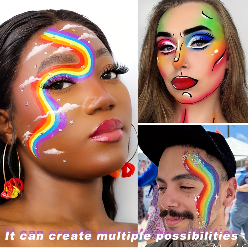 Rainbow Face and Body Paint Se - Cosplay Prop Paint reseña y precio