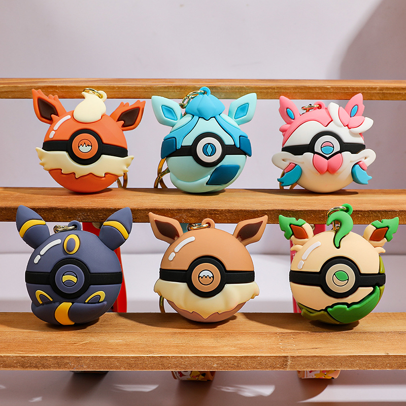 Poke Ball Keychain Set PVC Pok - Pokeball Cosplay Prop reseña y precio