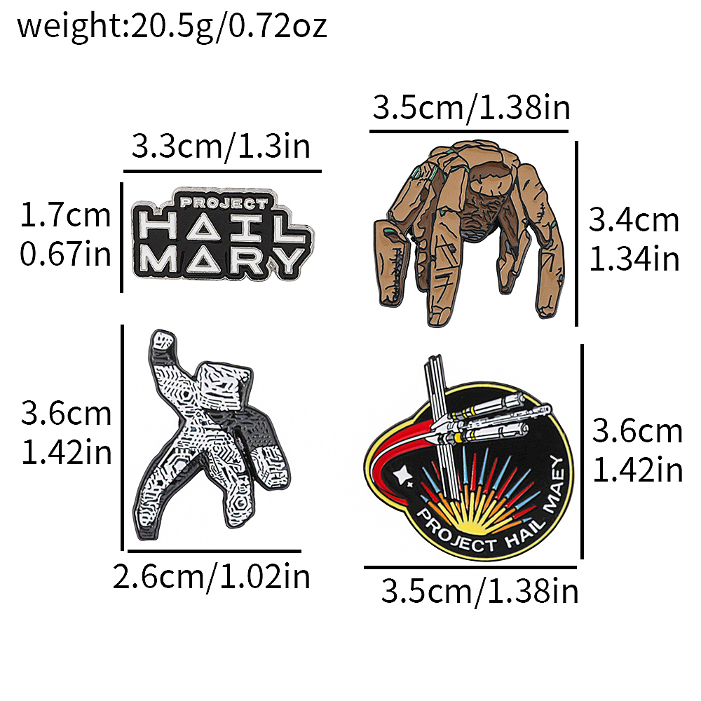 4pc Sci-Fi Enamel Pin Set Proj - Cosplay Prop Bag reseña y precio