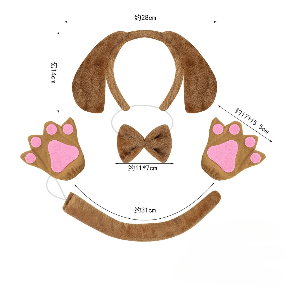 Dog Ears and Tail Set Animal H - Cosplay Prop Bow reseña y precio
