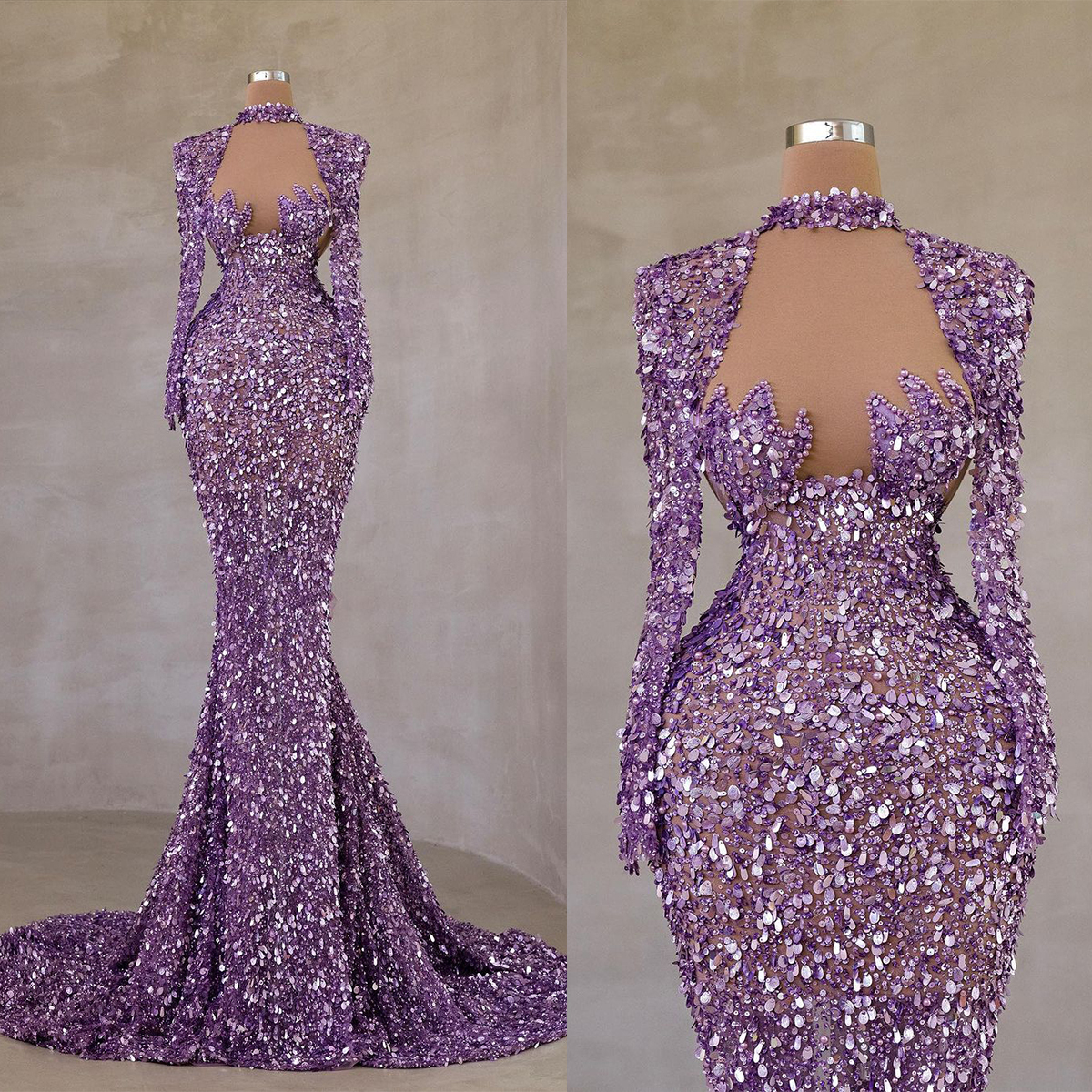 Gorgeous Purple Sequined Merma - Briar Cosplay Prop reseña y precio