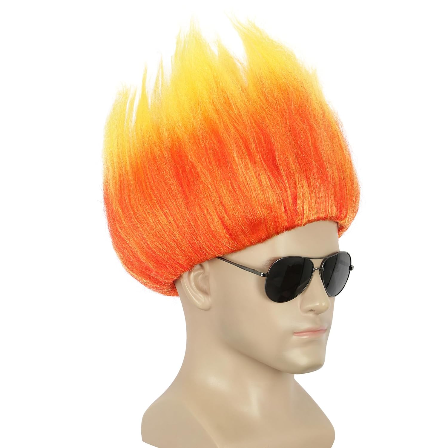 Short Orange Wig Spiky Anime W - Cosplay Flame Prop reseña y precio