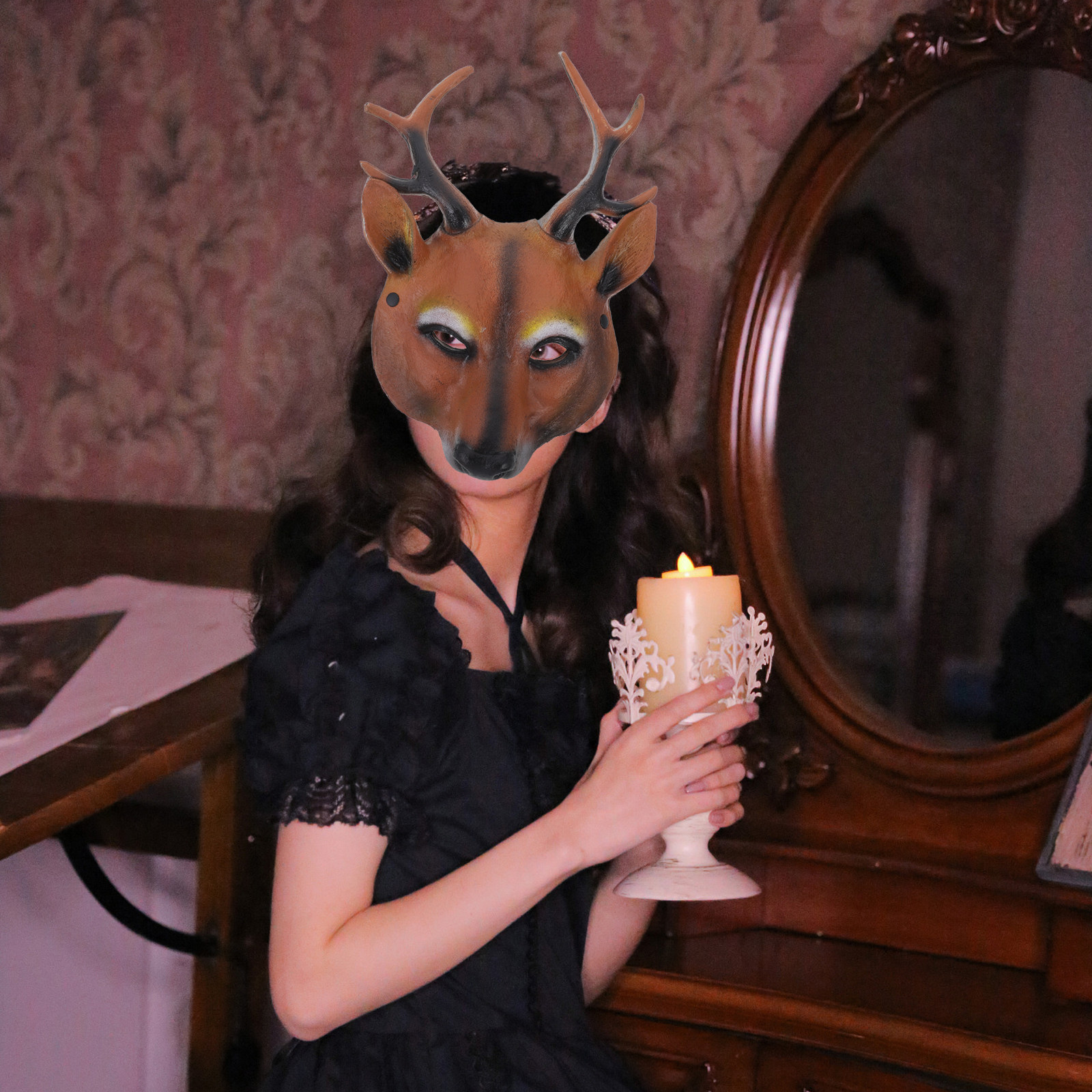 Deer Design Mask Halloween Xma - Cosplay Material For Prop reseña y precio