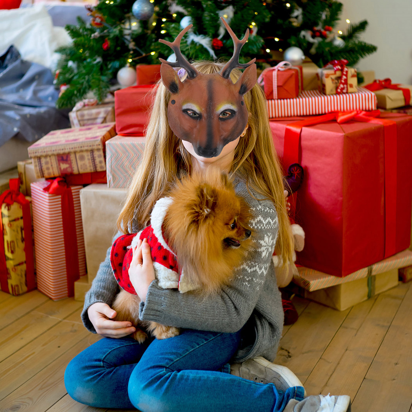 Deer Design Mask Halloween Xma - Cosplay Material For Prop reseña y precio